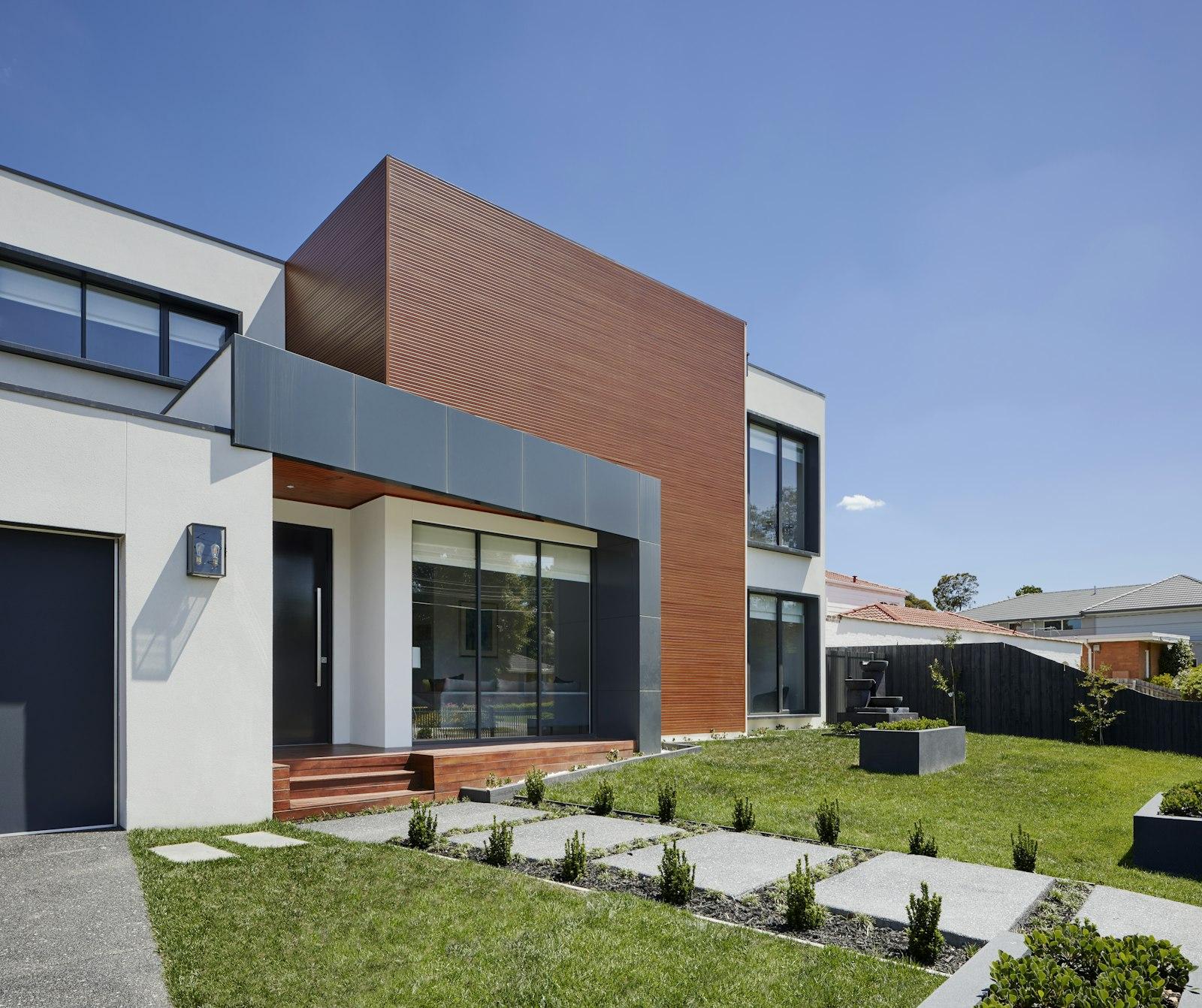 Refined villa exterior and garden